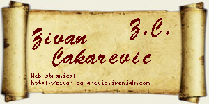 Živan Čakarević vizit kartica